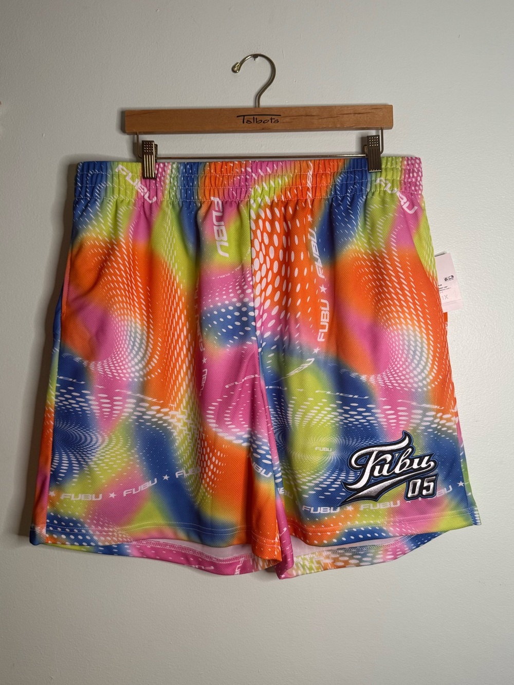 NWT FUBU Multicolor Patterned Athletic Shorts (1X)